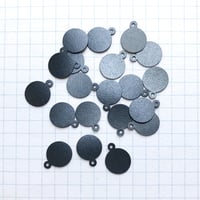 カン付きスパンコール 12×10mm（FFS054  メタリックブラック）【20枚セット】