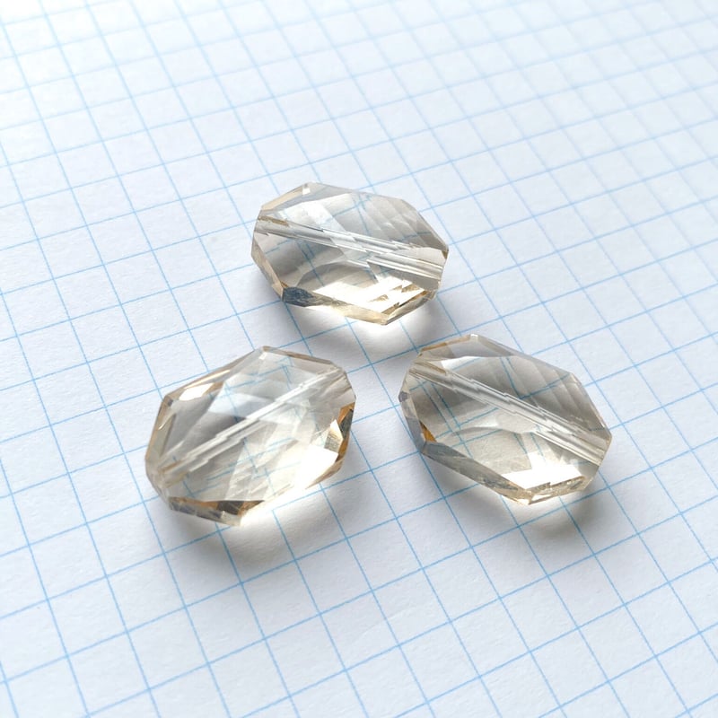 多面カットビーズ (クリアブラウン) | idola 