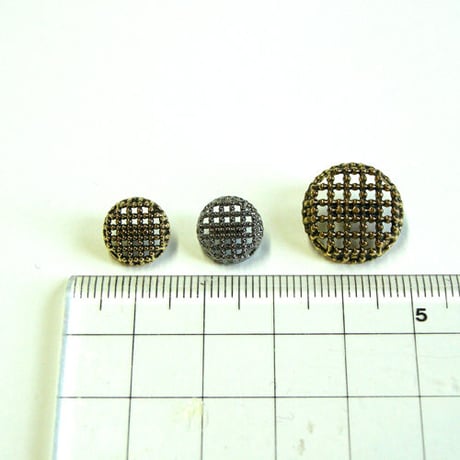 メタル透かしボタン 10mm (JB163210 シルバー)