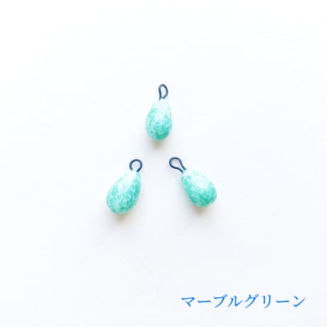 カン付きドロップビーズ（FJ089　クールカラー）