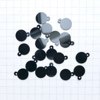 カン付きスパンコール 10mm×8mm（FFS054  マットブラック）【20枚セット】