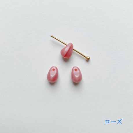 ドロップビーズ S (FEG1305 Φ5mm×7mm) 【単色・2個セット】