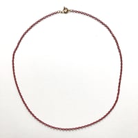 カラーアズキチェーンネックレス（レッド）【40cm】