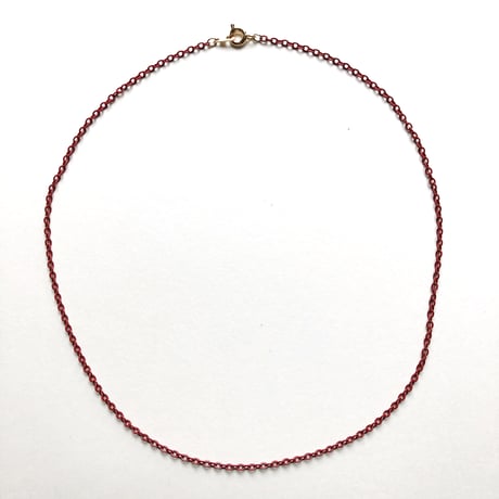 カラーアズキチェーンネックレス（レッド）【40cm】