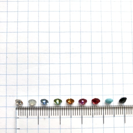 ヴィンテージラインストーン　Φ4mm（ペリドット・トパーズ）【各色２個セット】