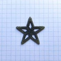 ヴィンテージ　メタル透かしパーツ（星　Φ35mm　アンティークゴールド)