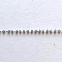 ボタンカットビーズチェーン（グレー×シルバー）【10cm単位】
