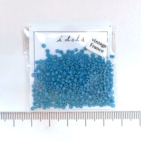 シードビーズ　（JFK027　ブルー　size外径:約1.9mm)    【4g】