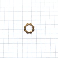 メタルフラワービーズ（FEM018　Φ11mm　ゴールド)【2個】
