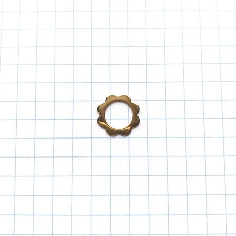 メタルフラワービーズ（FEM018　Φ11mm　ゴールド)【2個】