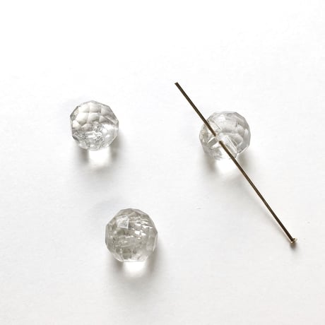 クリアカット ガラスボタン　M （φ12mm　クリア）