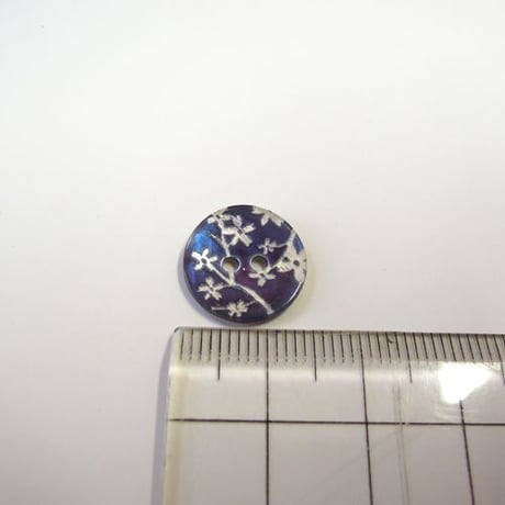 花柄シェルボタン 14mm（JB109197 ネイビー）