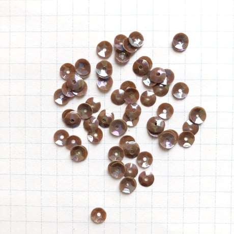 スパンコール 亀甲　5mm（coha028 オーロラブラウン）【0.4g】
