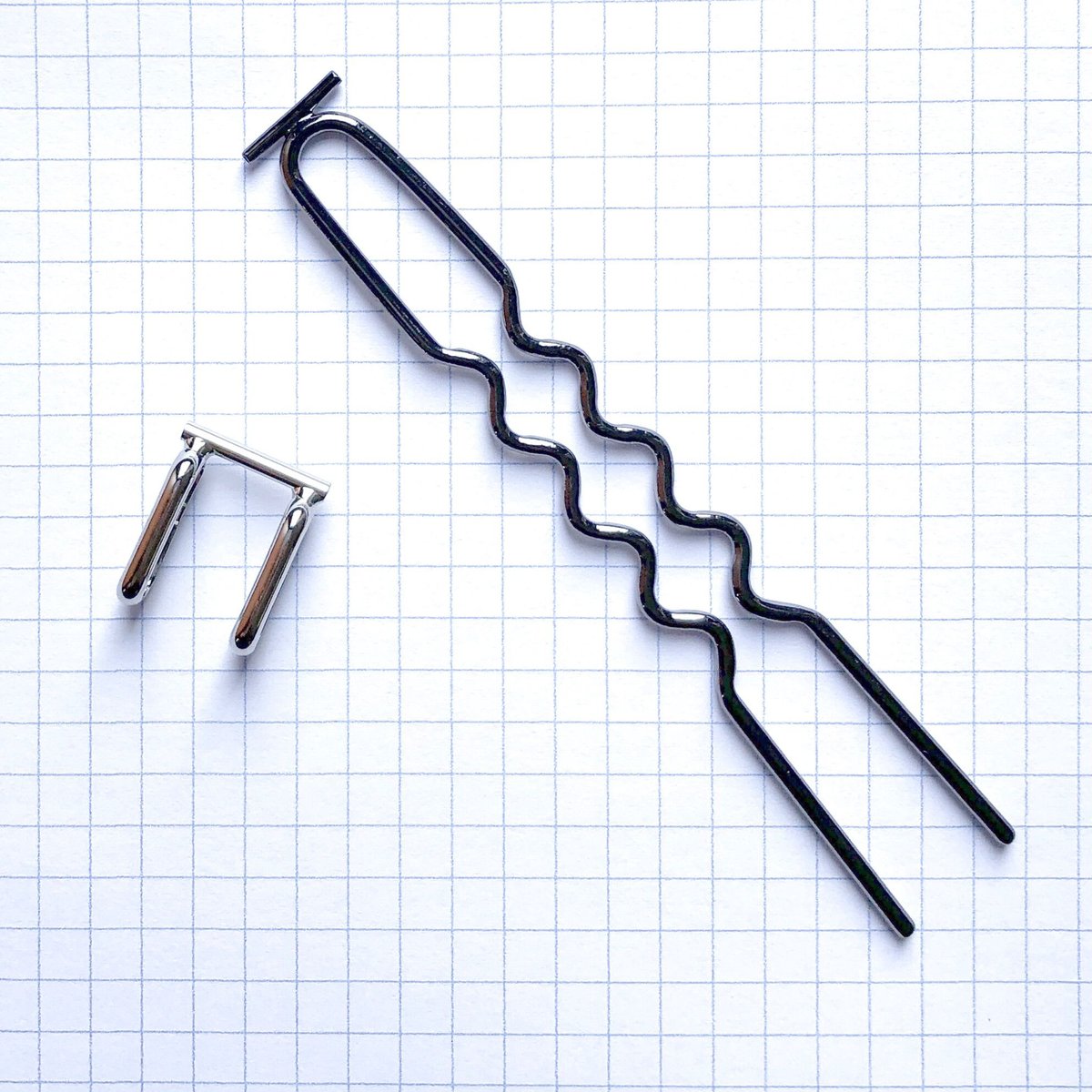 ブローチ用パイプ付帯留めパーツ（シルバー) | idola