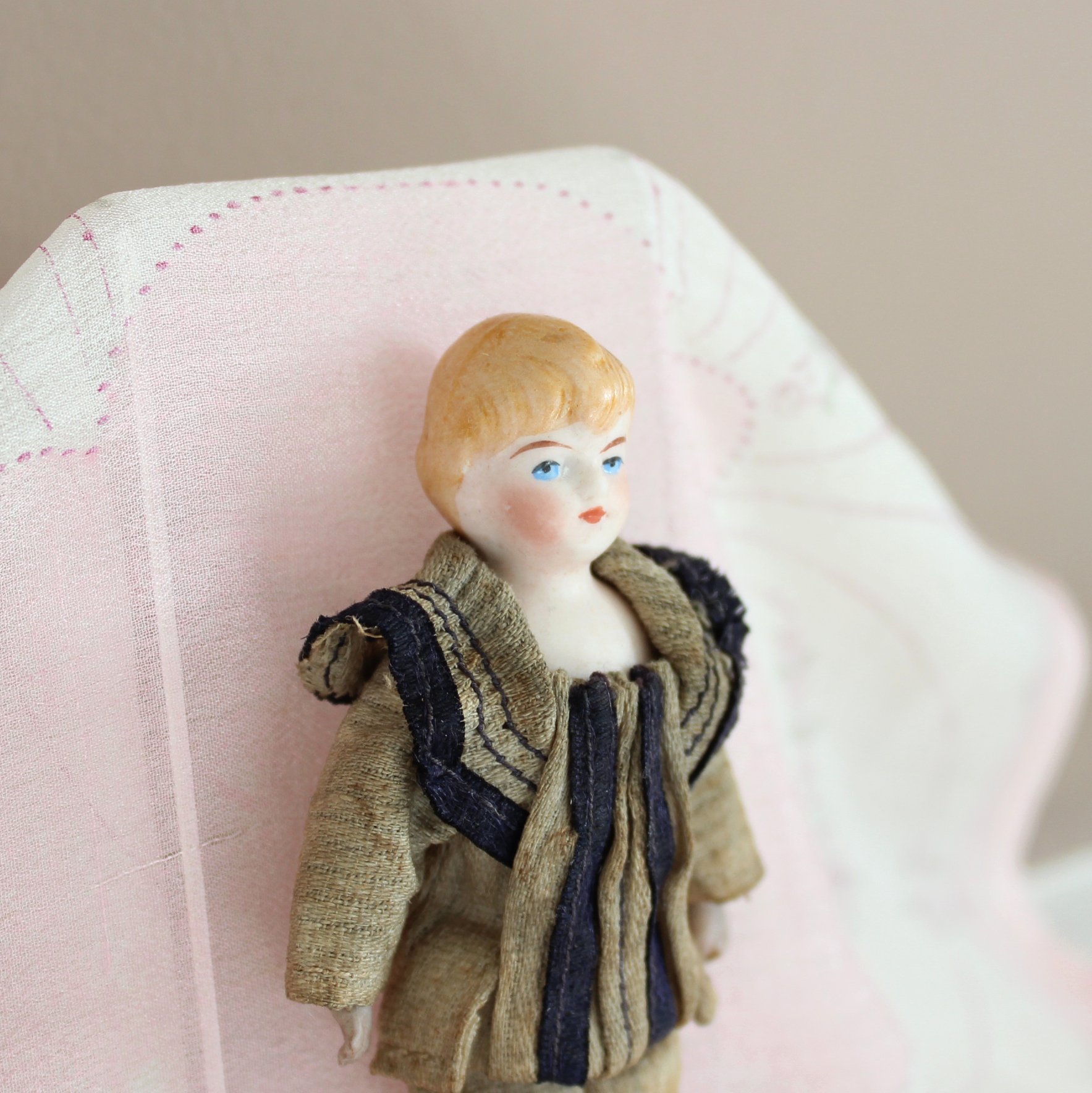german miniature doll set *twins & two tiny dol