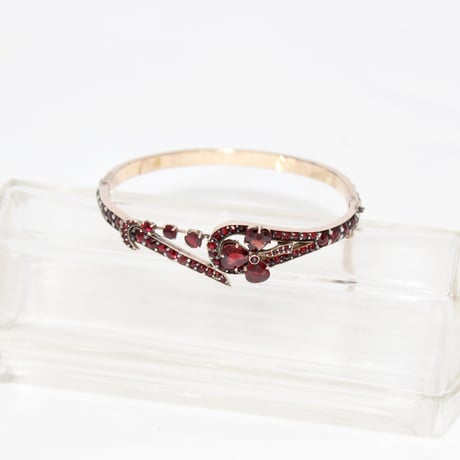 bohemian garnet bangle *crescent & clover