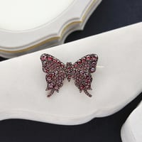 bohemian garnet brooch *butterfly