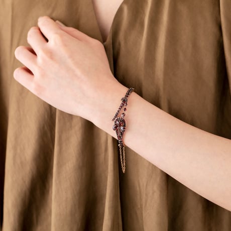 bohemian garnet bangle *crescent & clover