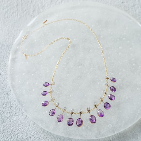 fringe necklace *topaz & amethyst