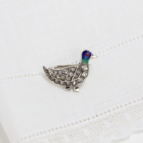 duck brooch *enamel & paste stones