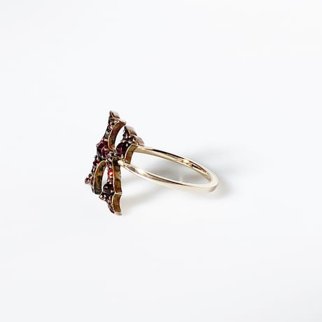 bohemian garnet ring *initial K