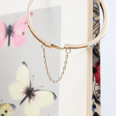 victorian bangle *9ct gold & pearl