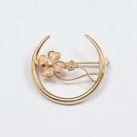 crescent brooch *clover