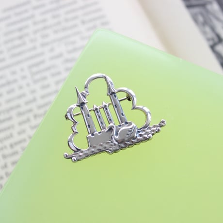 swan and castle brooch