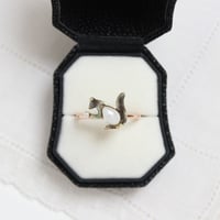 blister pearl squirrel ring *yellow x rose gold