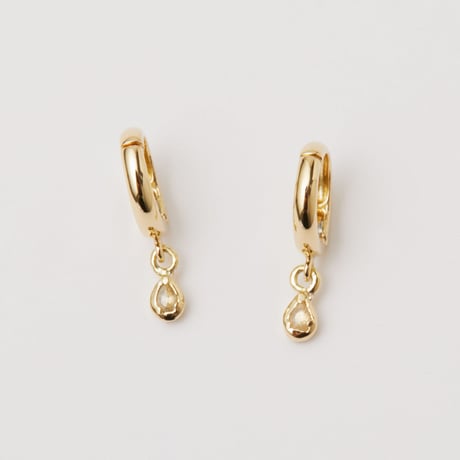 antique diamond clip-on earrings *raindrops_K18 gold