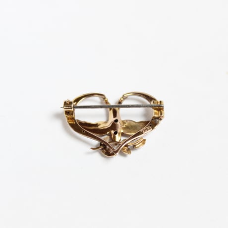 art nouveau swallow brooch *seedpearl