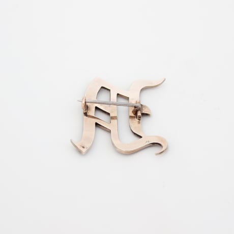 bohemian garnet brooch *initial A