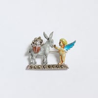 donkey and angel brooch *marcasite