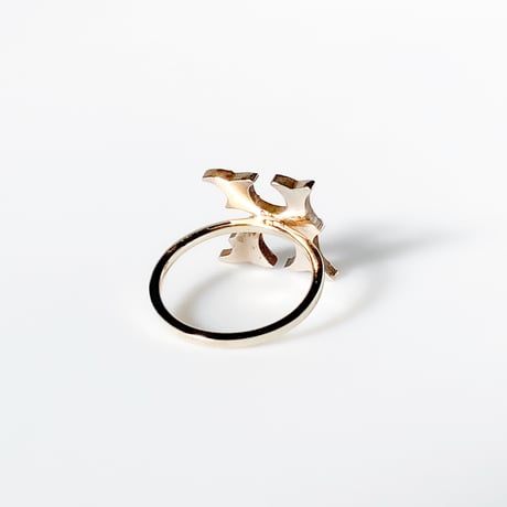 bohemian garnet ring *initial K