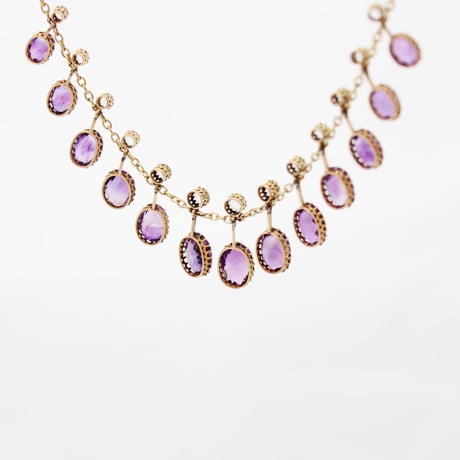fringe necklace *topaz & amethyst