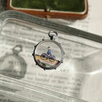 bicycle man enamel charm