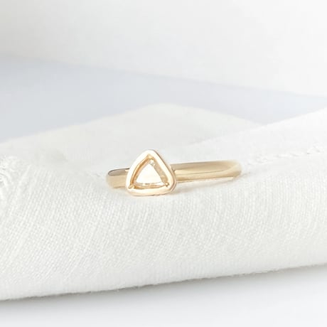 antique flat cut diamond ring *10ct_b triangle
