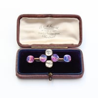 iris glass bar brooch