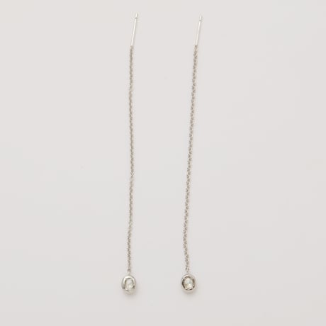 antique diamond thread earrings *Pt950
