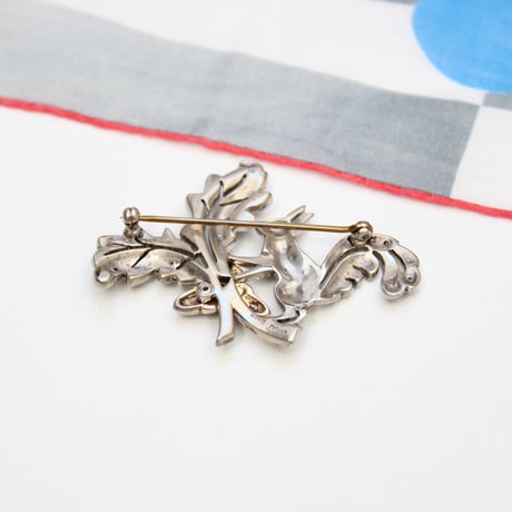 acorn and squirrel brooch