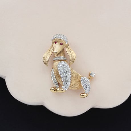 A&S curious poodle brooch *size L