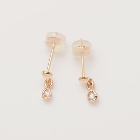 antique diamond earrings *raindrops_K10 gold