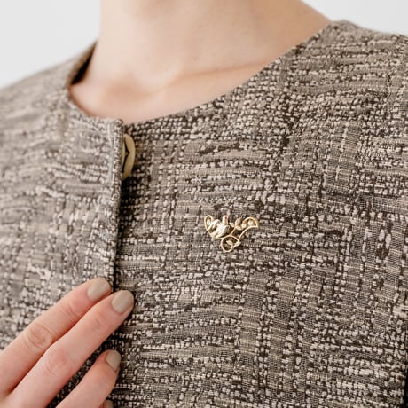 bird on branch brooch *gold, diamond & ruby