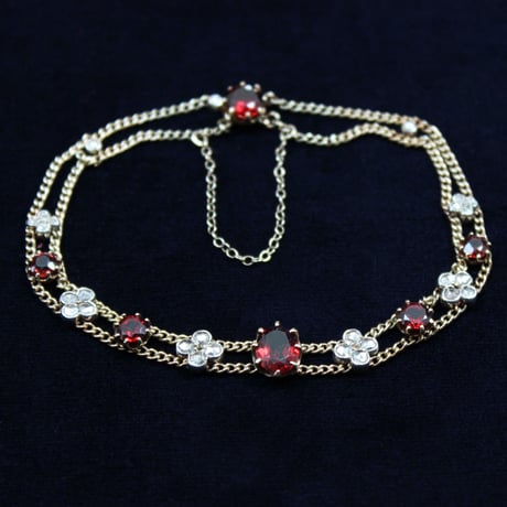 floral bracelet *garnet & diamond