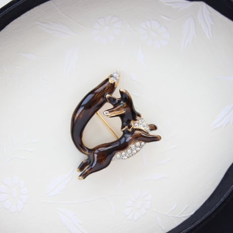 A&S running fox brooch