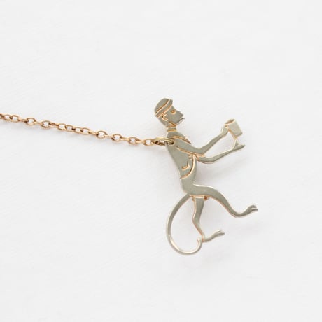 art deco brooch set * organ grinder & monkey