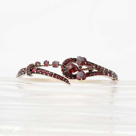bohemian garnet bangle *crescent & clover