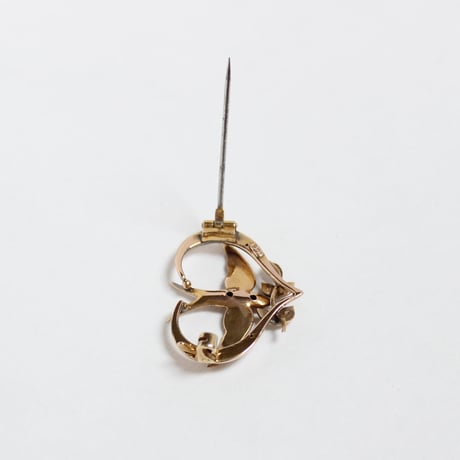 art nouveau swallow brooch *seedpearl
