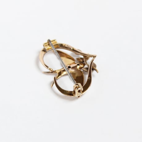 art nouveau swallow brooch *seedpearl