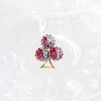tinted glass club brooch